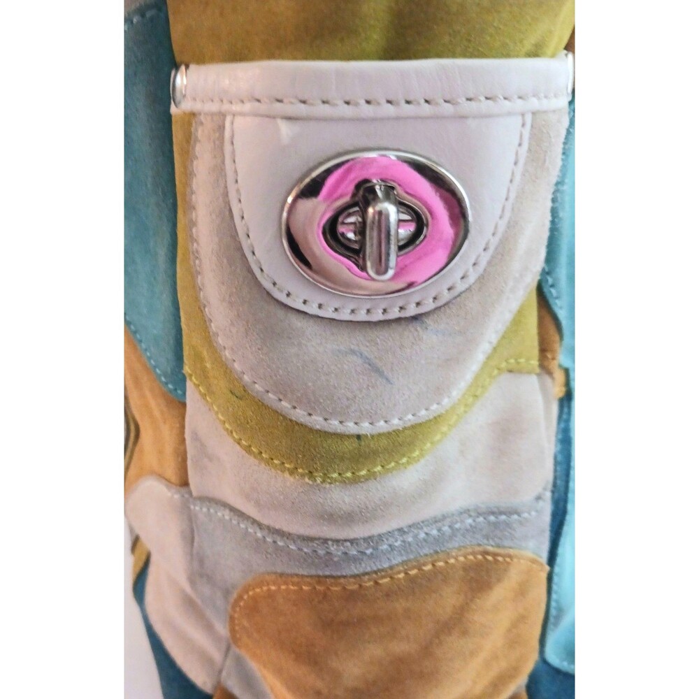 Coach Optic Signature C Logo Suede Gallery Lg Tote Ltd Edition 2010 - Picture 13 of 15